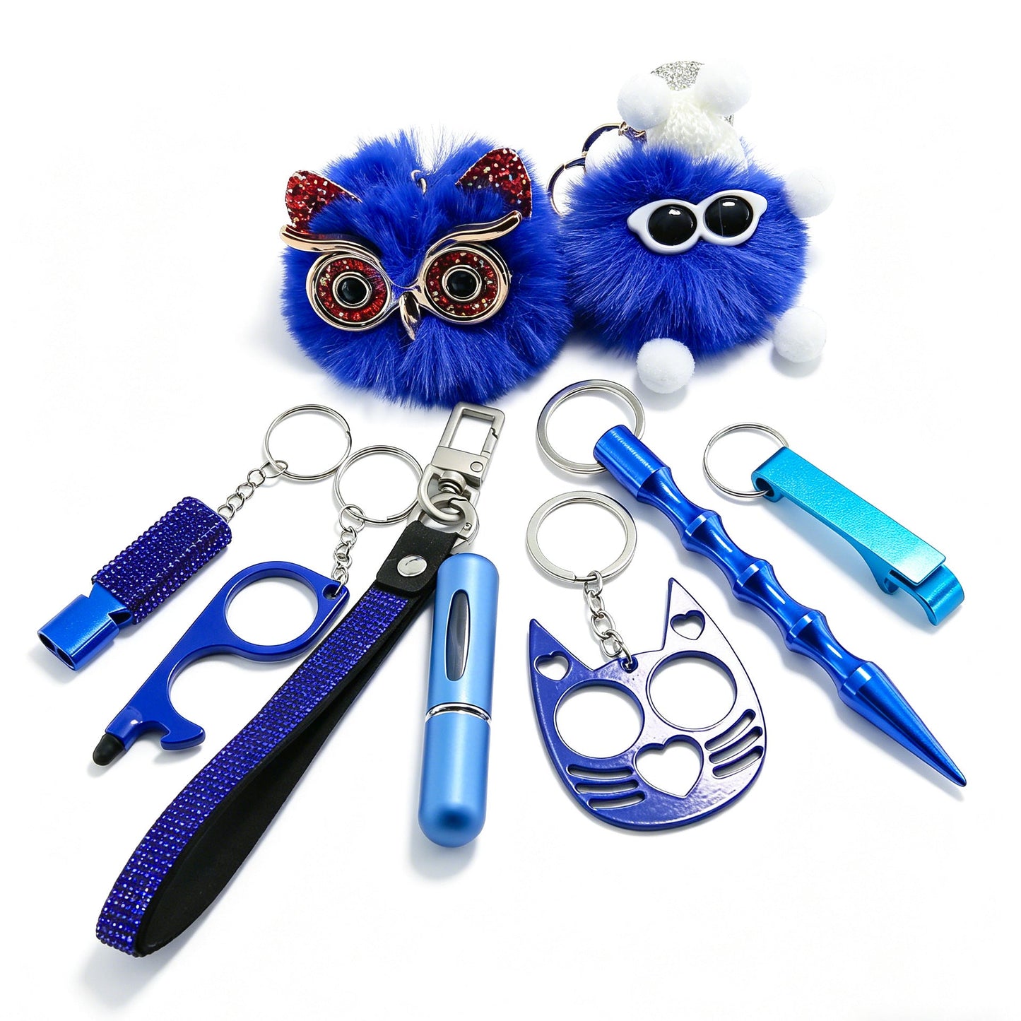 Ins Little Coal Ball Self-defense Keychain