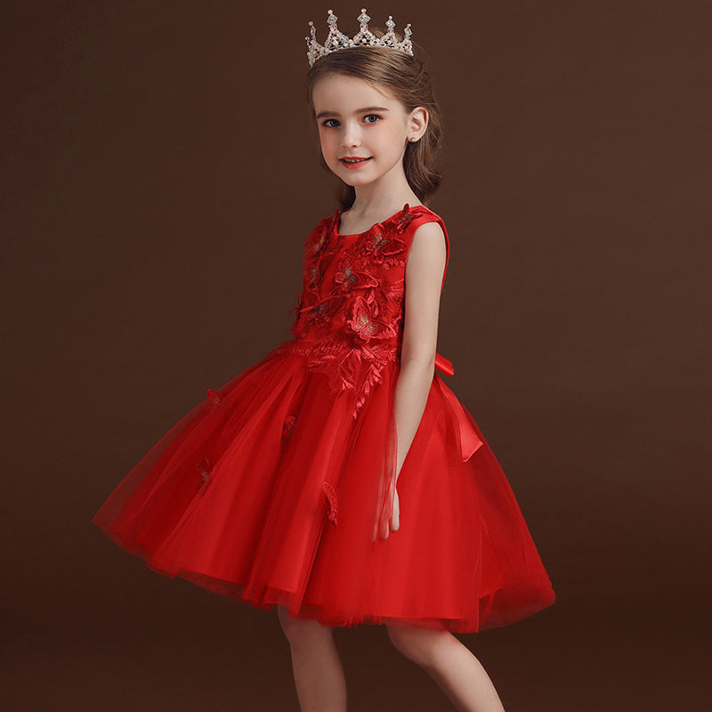 Carisa girls' dress children's mesh skirt
