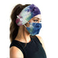 Button headband mask headscarf hair accessory 2-piece set