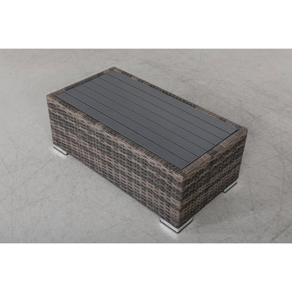Outdoor Wicker Sofa Set 12pc Brown Aluminum Seats 8