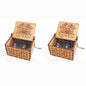 Antique Carved Wooden Hand Crank Spirited Away Music Box Christmas Gift Birthday Gift Party Decoration