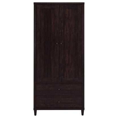 Wadeline 2-door Tall Accent Storage Cabinet Rustic Tobacco