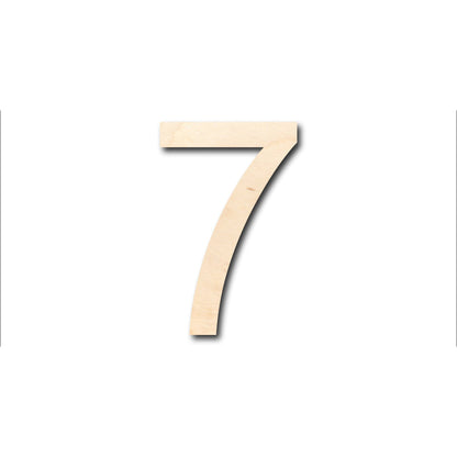 Unfinished Wood Arial Number 7 Shape - Craft - up to 46" DIY