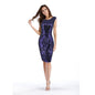 Round Neck Back V-neck Women's Sequin Dress