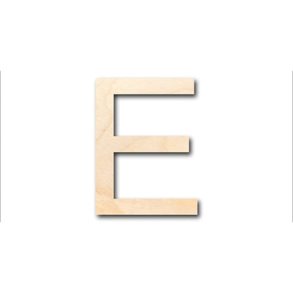 Unfinished Wood Arial Letter E Shape - Craft - up to 46" DIY