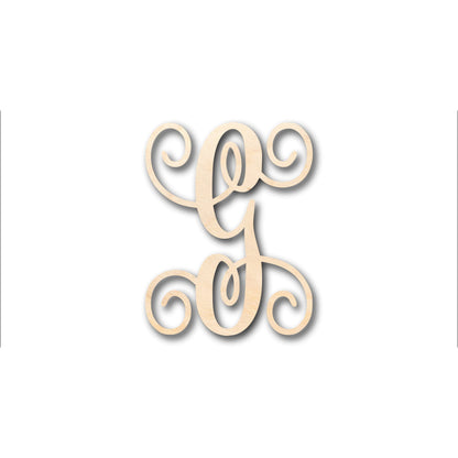 Unfinished Wood Monogram G Shape - Craft - up to 46" DIY