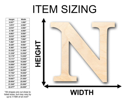 Unfinished Wood Bold Nu Shape - Craft - up to 46" DIY