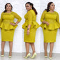 Beaded Sleeve Commuter Plus Size Dress Stitching