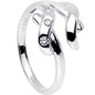 Sterling Silver 925 Cubic Zirconia Crisscross Toe Ring