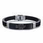 Stainless steel curved brand bracelet