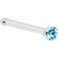 20G Stainless Steel Aqua Gem Micro Nose Bone