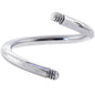 14G Threaded 316l Stainless Steel Spiral Twist Shaft 7/16