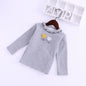 Fungus embroidered cotton bottoming shirt
