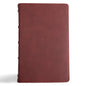 CSB Single-Column Personal Size Bible, Holman Handcrafted Collection, Marbled Burgundy Premium Calfskin - Leather