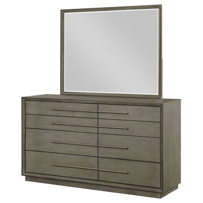 Durango 8-drawer Dresser and Mirror Taupe Oak