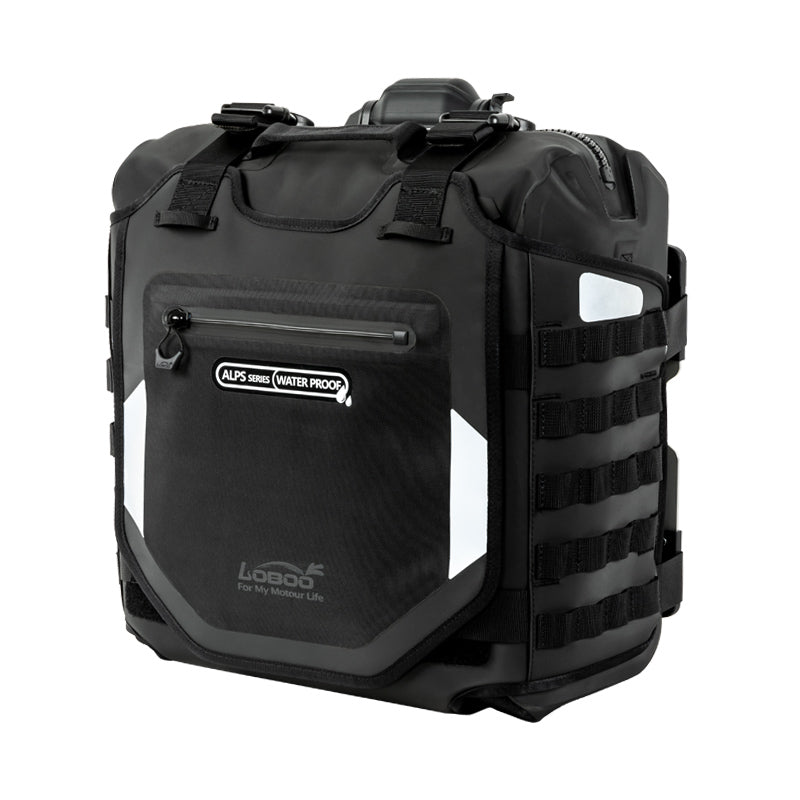 LOBOO Inflatable Motorcycle Side Bag Set – ALPS Series Waterproof Travel Saddle Bags (Available in 23L, 30L, or Mixed 23L+30L Options)