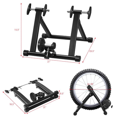 Folding Indoor Bike Trainer Stand for 26-28 Inch Wheels