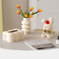 Creative Living Room Table End Table Storage Ceramic Extractor Box