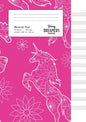 Manuscript Paper: Floral Unicorn A4 Blank Sheet Music Notebook - Paperback
