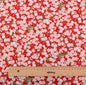 Japanese Floral Cotton Fabric, Handmade Wind-Stamped