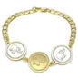 14k Gold Filled High Polish Finsh Cuban Curb Coin Bracelet