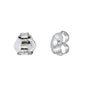 14K Solid White Gold Earring Backs Pieces Highly Polished Medium Size