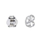14K Solid White Gold Medium Butterfly Earring Backs