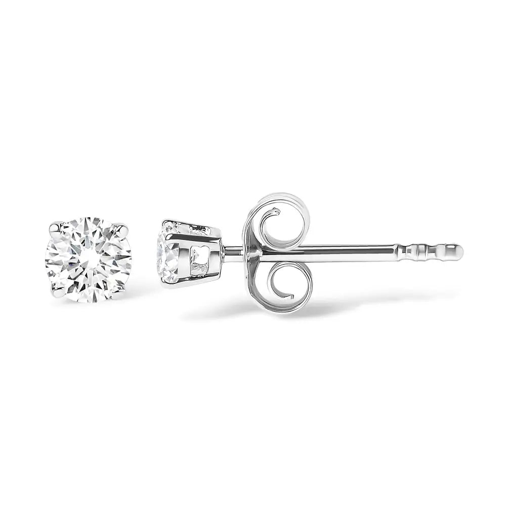 1 Cttw Round Brilliant Diamond Stud Earrings in 14K White Gold