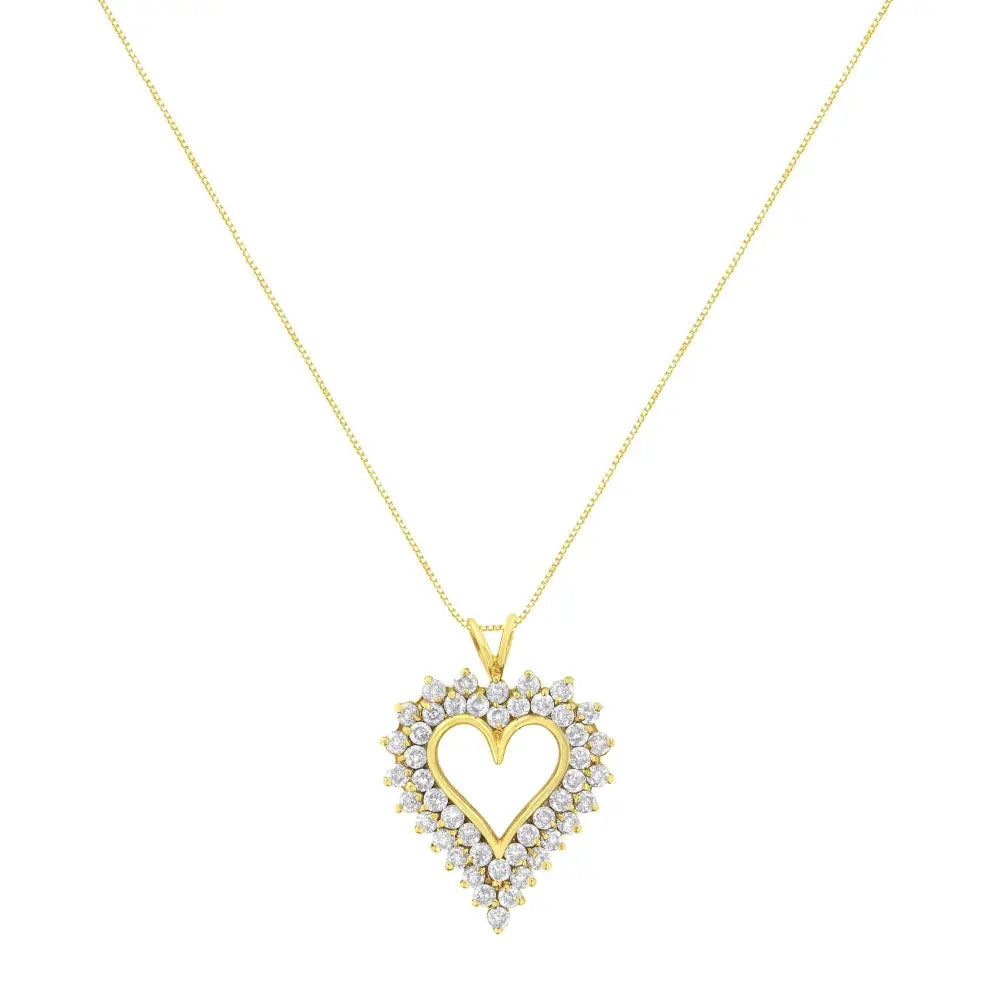 4.0 Cttw Round Diamond Cluster Heart Pendant in Sterling Silver