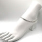 14k Yellow Gold Filled High Polish Finsh Cubun Curb Link Anklet 5mm 9.5'' White/Yellow