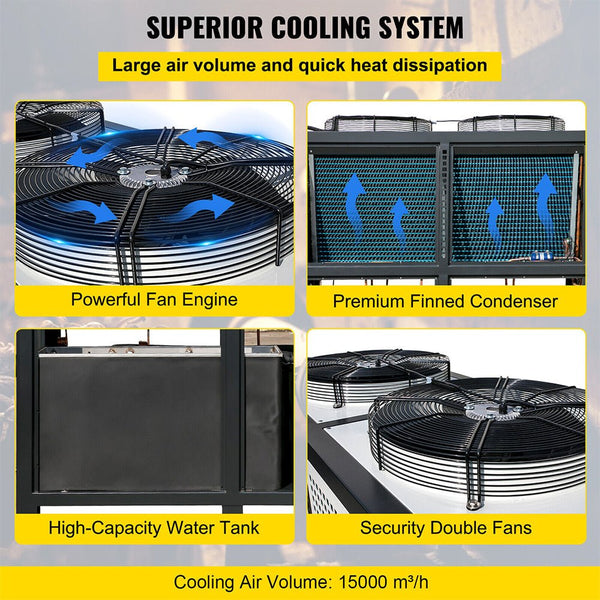Smart Air-Cooled SS Industrial Water Chiller With LCD Display (SAK26458)