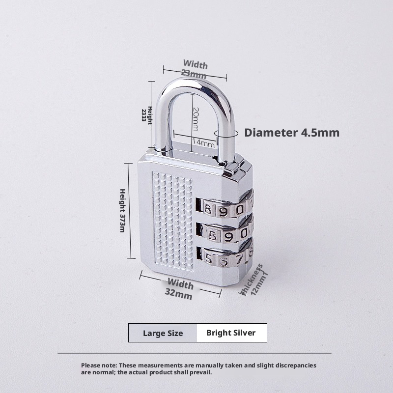 Mechanical combination lock-medium-black
