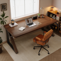 Solid Wood 63-Inch Extra Long Desk,Thickened Desk,Two Person Double Desk for ...