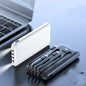 High capacity power bank with its own cable