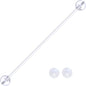 Pregnant Belly Button Ring With Clear UV Ends