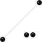 Pregnant Belly Button Ring With Black UV Ends