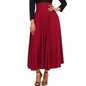 High Waist Pleated Belted Maxi Skirt S-XXL