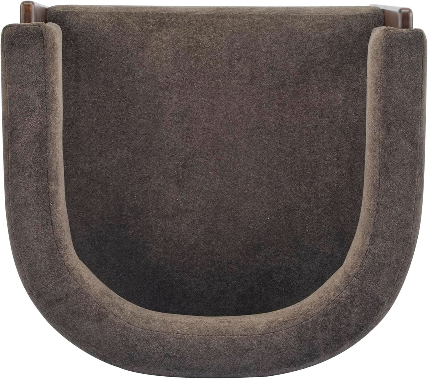 Dark Brown Velvet Upholstered Accent Chair Cushion