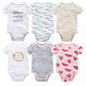 6-piece baby jumpsuit new short-sleeved baby clothes