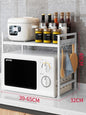 Multilayer Retractable Adjustable Microwave Shelving Kitchen Storage Rack