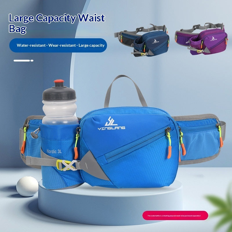 Mens Outdoor Sports Water Bottle Hiking And Climbing Waist Bag