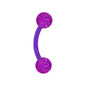 Bioplast Purple Glitter Eyebrow Ring