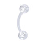 Bioplast Clear Acrylic Ball Glitter Eyebrow Ring