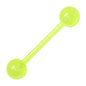 Bioplast Green Glow In The Dark Barbell Tongue Ring