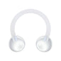 14G 3/8 Bioplast Cool Clear Horseshoe Circular Barbell