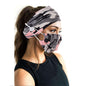 Button headband mask headscarf hair accessory 2-piece set