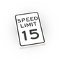 15 MPH Speed Limit Street Sign - Custom Printed 2x3 Tile - Made Using LEGO® Parts