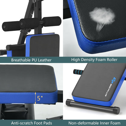 Adjustable Sit Up Bench with LCD Monitor