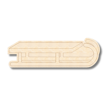 Unfinished Wood Etched Sled Shape | Paint By Line Crafts | up to 30" DIY