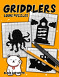 Griddlers Logic Puzzles Black and White: Nonogram Puzzle Book for Adults, Hanjie Picross Book, Gift for Brain Teaser Lovers - Paperback